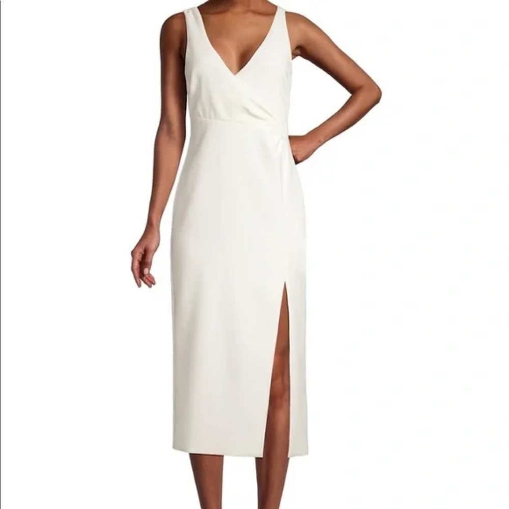 Likely Sz 6 Ivory Midi Dress